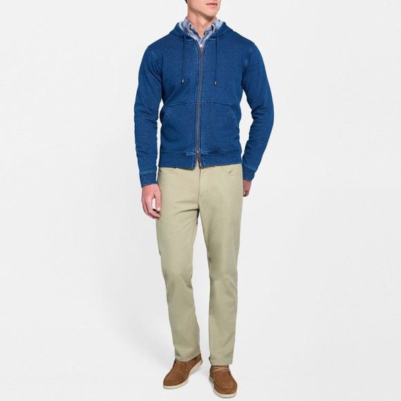 Peter Millar Full-Zip Indigo Fleece Hoodie 2XL XXL - Picture 9 of 10